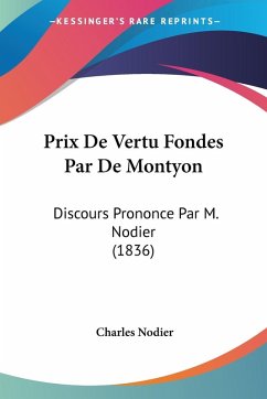 Cover Prix De Vertu Fondes Par De Montyon