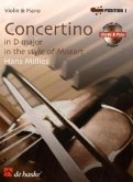 Concertino in D-Dur im Stil von Mozart. Concertino in D major in the style of Mozart, Violine u. Klavier, m. Audio-CD