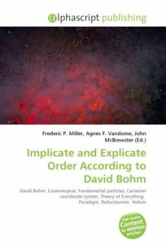 Implicate and Explicate Order According to David Bohm