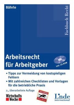 Arbeitsrecht für Arbeitgeber, m. CD-ROM - Bährle, Ralph J.