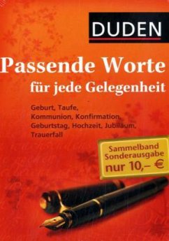 Cover Duden - Passende Worte für jede Gelegenheit