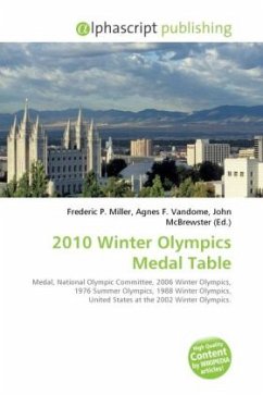 2010 Winter Olympics Medal Table