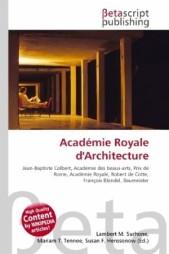 Cover Académie Royale d'Architecture
