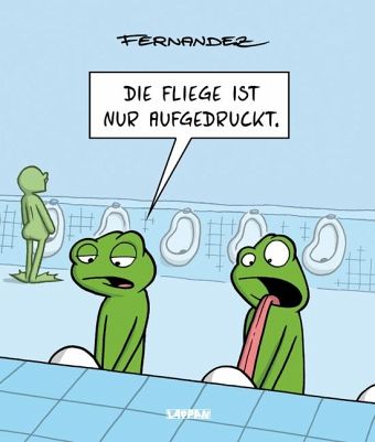Die Fliege ist nur aufgedruckt Die Fliege ist nur aufgedruckt