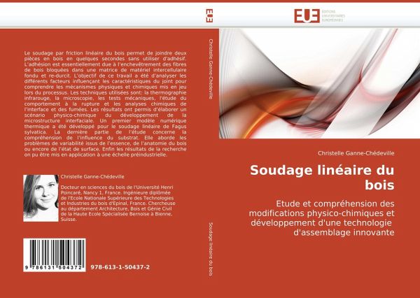Soudage linéaire du bois Soudage linéaire du bois
