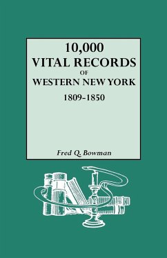 10,000 Vital Records of Western New York, 1809-1850