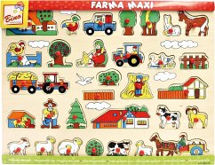 Bino 88073 - Steckpuzzle: Bauernhof, maxi