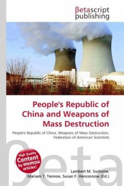 People's Republic of China and Weapons of Mass Destruction