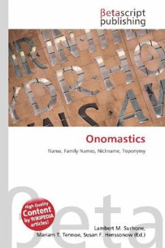 Cover Onomastics