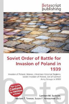 Soviet Order of Battle for Invasion of Poland in 1939