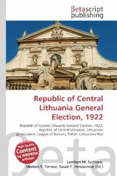 Republic of Central Lithuania General Election, 1922