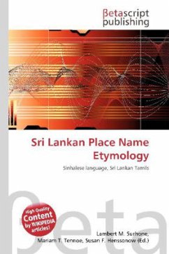 Sri Lankan Place Name Etymology