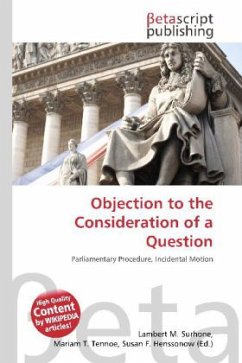 Objection to the Consideration of a Question