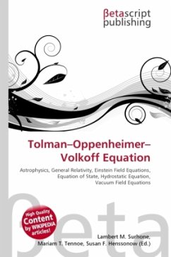 Tolman Oppenheimer Volkoff Equation