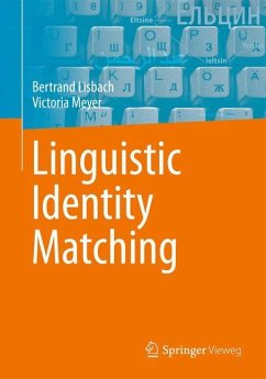 Linguistic Identity Matching - Lisbach, Bertrand;Meyer, Victoria