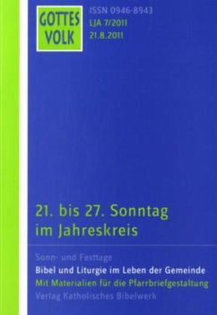 Cover 21. bis 27.Sonntag im Jahreskreis / Gottes Volk, Lesejahr A 2011, 8 Hefte u. Sonderbd. H.7