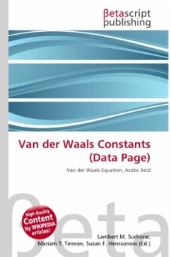 Van der Waals Constants (Data Page)