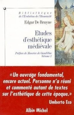 Etudes D'Esthetique Medievale, Volume 1 - De Bruyne, Edgar