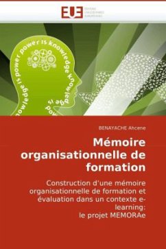 Mémoire organisationnelle de formation - Ahcene, BENAYACHE