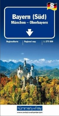 Kümmerly+Frey Karte Bayern Süd - München Oberbayern,