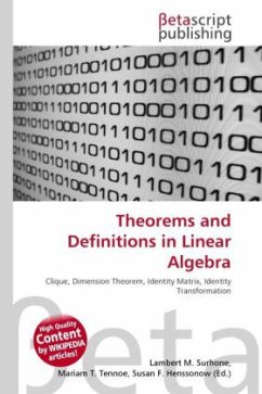 Theorems and Definitions in Linear Algebra