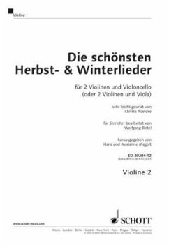 Cover Die schönsten Herbst- und Winterlieder für 2 Violinen und Violoncello (oder 2 Violinen und Viola), 2. Violinestimme