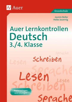 Auer Lernkontrollen Deutsch, Klasse 3/4 - Boller, Jasmin;Jauernig, Heike