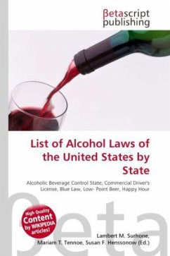 List of Alcohol Laws of the United States by State
