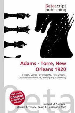 Adams - Torre, New Orleans 1920