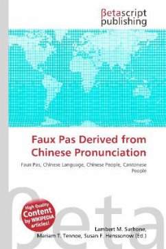 Faux Pas Derived from Chinese Pronunciation