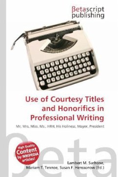 Use of Courtesy Titles and Honorifics in Professional Writing