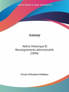 Antony - L'Ecole D'Alembert Publisher