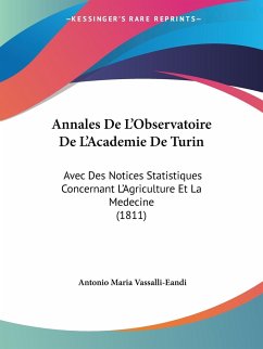 Annales De L'Observatoire De L'Academie De Turin - Vassalli-Eandi, Antonio Maria