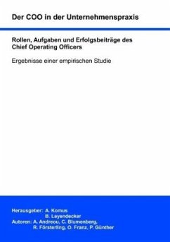 Der COO in der Unternehmenspraxis - Günther, Philipp;Blumenberg, Christin;Andreou, Athanasios