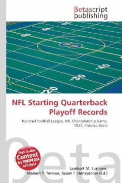 NFL Starting Quarterback Playoff Records