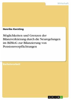 Möglichkeiten und Grenzen der Bilanzverkürzung durch die Neuregelungen im BilMoG zur Bilanzierung von Pensionsverpflichtungen - Kersting, Henrike
