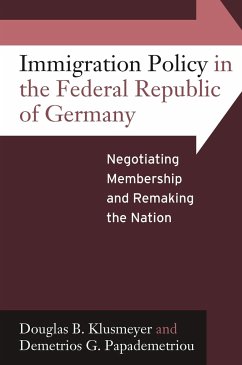 Immigration Policy in the Federal Republic of Germany - Klusmeyer, Douglas B; Papademetriou, Demetrios G