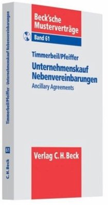 Unternehmenskauf - Nebenvereinbarungen, m. CD-ROM - Pfeiffer, Gero;Timmerbeil, Sven