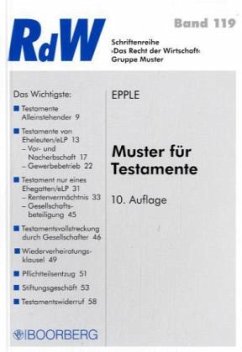 Cover Muster für Testamente