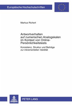 Antwortverhalten auf numerischen Analogskalen im Kontext von Online-Persönlichkeitstests - Richert, Markus