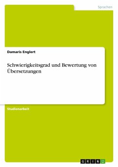 Cover Schwierigkeitsgrad und Bewertung von Übersetzungen