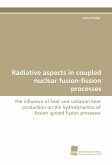 Radiative aspects in coupled nuclear fusion-fission processes