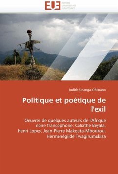 Politique Et Poétique de l'Exil - Sinanga-Ohlmann, Judith