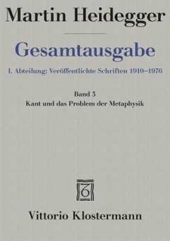 Kant und das Problem der Metaphysik - Heidegger, Martin