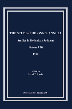 The Studia Philonica Annual VIII, 1996
