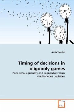 Timing of decisions in oligopoly games - Tasnádi, Attila