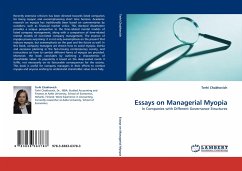 Essays on Managerial Myopia - Chakhovich, Terhi