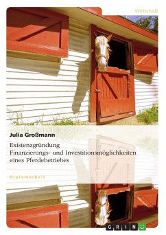 Existenzgründung. Finanzierungs- und Investitionsmöglichkeiten eines Pferdebetriebes - Großmann, Julia