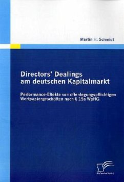 Directors¿ Dealings am deutschen Kapitalmarkt - Schmidt, Martin H.