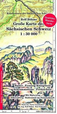 Große Karte der Sächsischen Schweiz 1:30000 - Böhm, Rolf